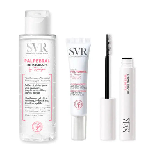 Svr Pack Routine Sensitive Eyes Topialyse Palpebral Cream 15 Ml + Palpebral By Topialyse Demaquillant Yeux 125 Ml + Palpebral By Topialyse Mascara Protect 9 Ml