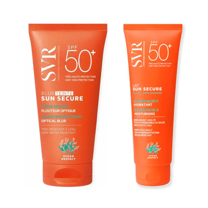 Svr Pack Sun Secure Blur Colour Teinte Spf50+ 50 Ml + Sun Secure Lait Biodegradable Spf 50+ 250 Ml