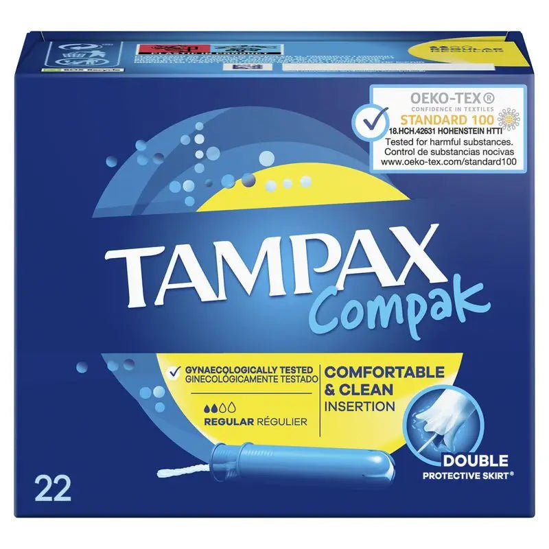 Tampax Compak Regular Tampons , 22 units