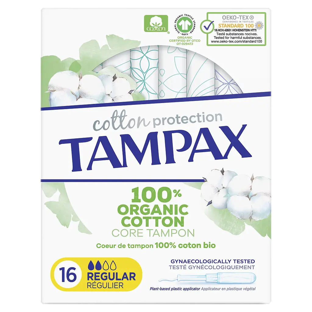 TAMPAX Cotton Protection Regular Tampones con Aplicador 16 unidades