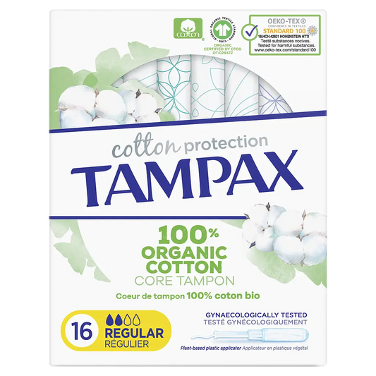 TAMPAX Cotton Protection Regular Tampones con Aplicador 16 unidades