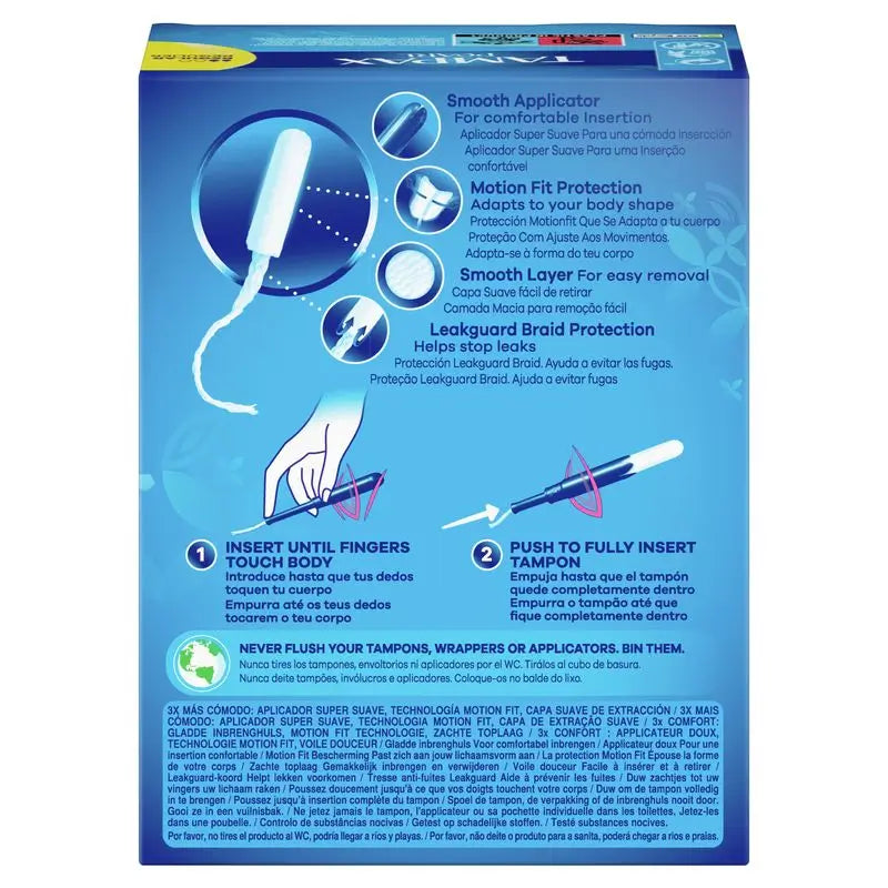 Tampax Pearl Regular Tampons With Applicator , 24 units