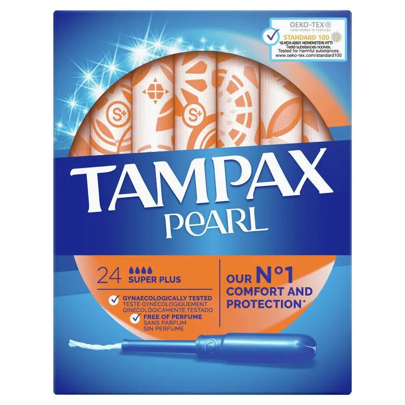 Tampax Pearl Super Plus Tampons With Applicator , 24 units