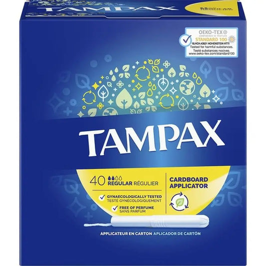 Tampax Regular Tampons With Applicator , 40 units