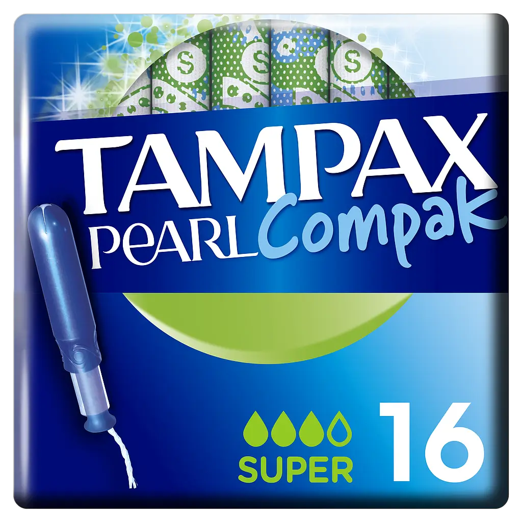 TAMPAX Compak Pearl Super Tampones con Aplicador 16 unidades