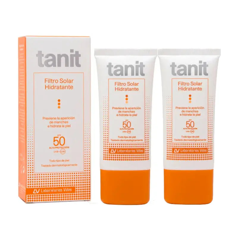 Tanit Duplo Moisturising Sunscreen Spf50, 2 X 50 Ml