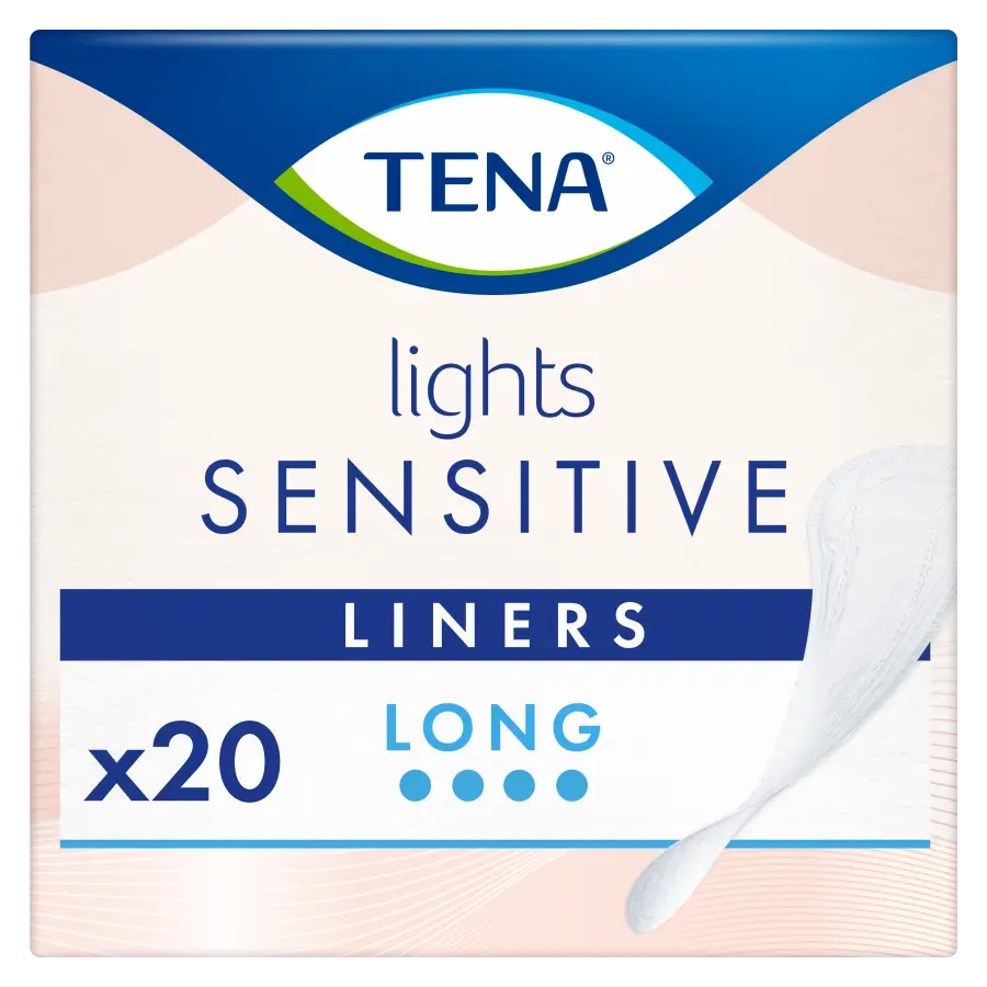 Tena Lights Sensitive Long Liner , 20 units