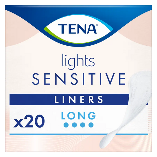 Tena Lights Sensitive Long Liner, 20 Units