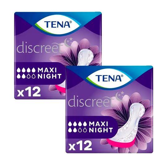 Tena Pack Lady Compress Maxi Night, 2 X 12 Pcs.