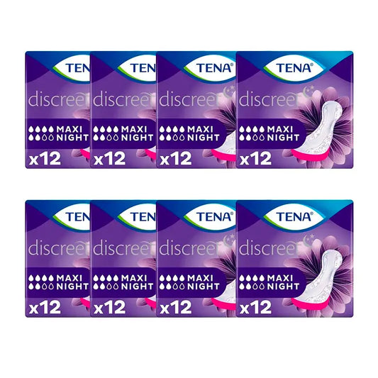 Tena Pack Lady Compress Maxi Night, 8 X 12 Units