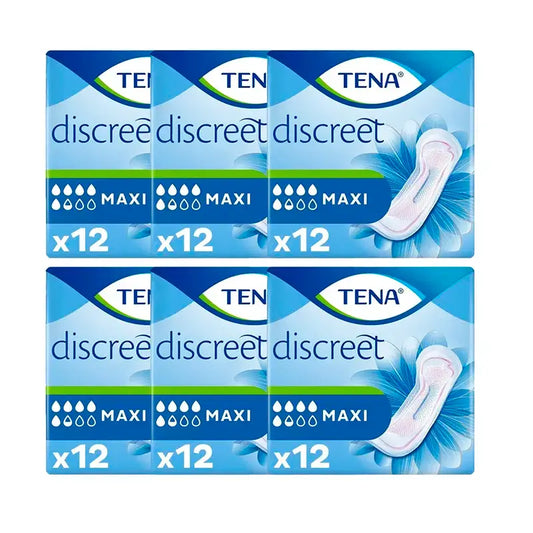 Tena Lady Pack Maxi Pads, 6 X 12 Units