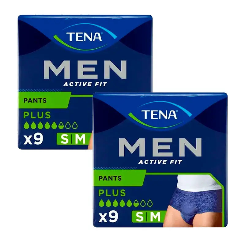 Tena Pack Men Pants Active Medium, 2 X 9 Pcs.