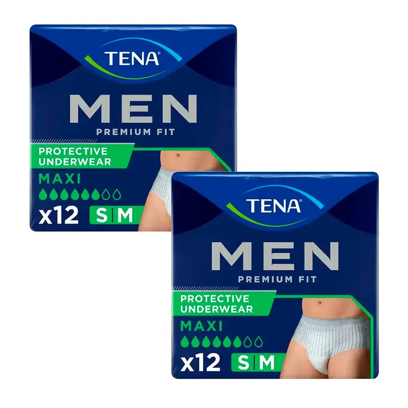 Tena Pack Men Pants Premium Fit Medium, 2 X 12 Pcs.