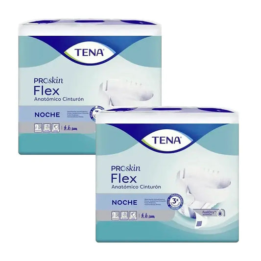 Tena Flex Flex Anat Diaper Pack Size L Super Night, 2 X 1 Unit