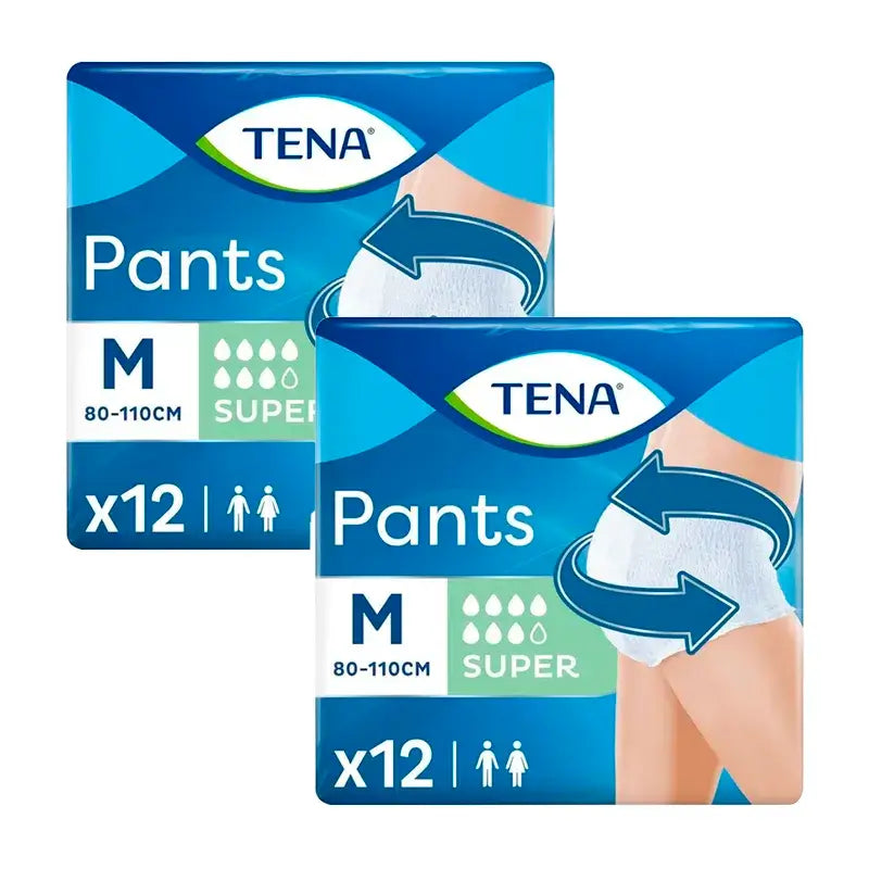 Tena Pack Pants Super Medium, 2 X 12 Pcs.