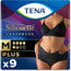 TENA Silhouette Negra Plus Cintura Alta Talla M 9 unidades