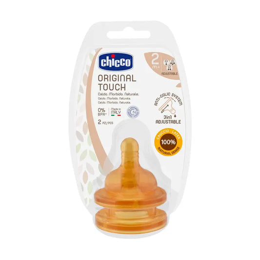 Chicco Pack 2 Tetinas Caucho Feeling Flujo Regulable +4 Meses