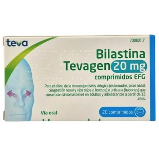 Teva Bilastina Tevagen 20 Mg Efg, 20 tablets