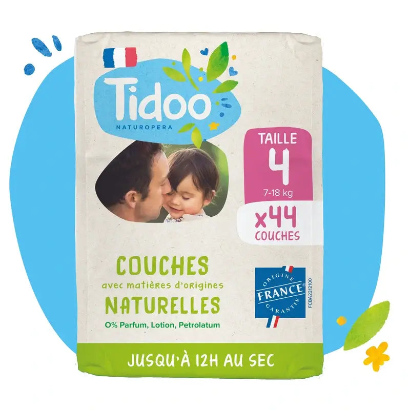 Tidoo Nappies Size 4 7/18 Kg Eco , 44 units