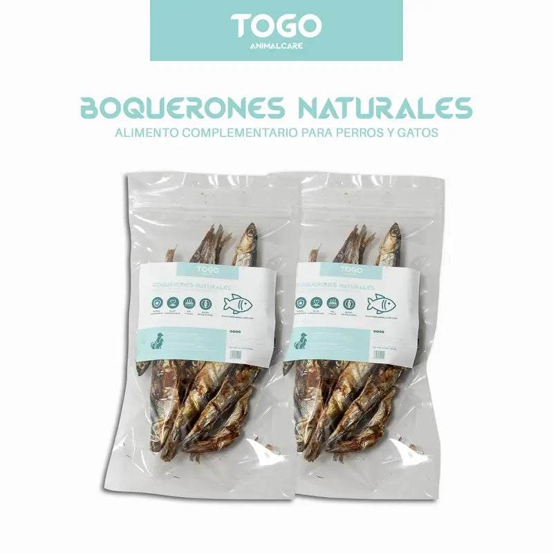 Togo Snack Natural Dried Anchovies, pack 2 units