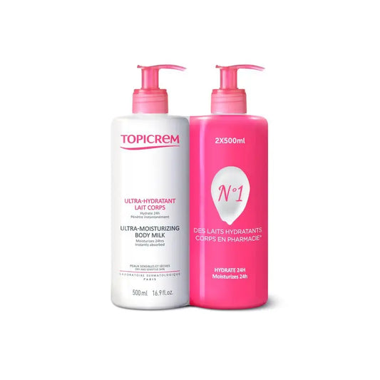 Topicrem Duo Pack Ultra Moisturising Body Milk 2x500 ml