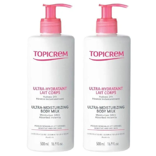 Topicrem Pack Moisturising Body Milk, 2x500 ml