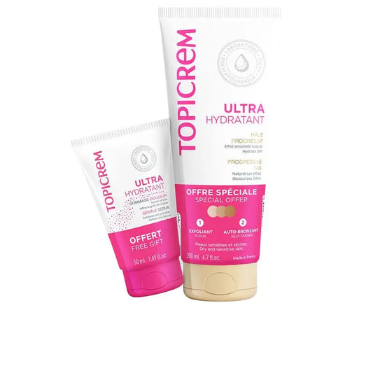 Topicrem Pack Uh Progressive Tanning 200Ml + Exfoliating Scrub 50 Ml