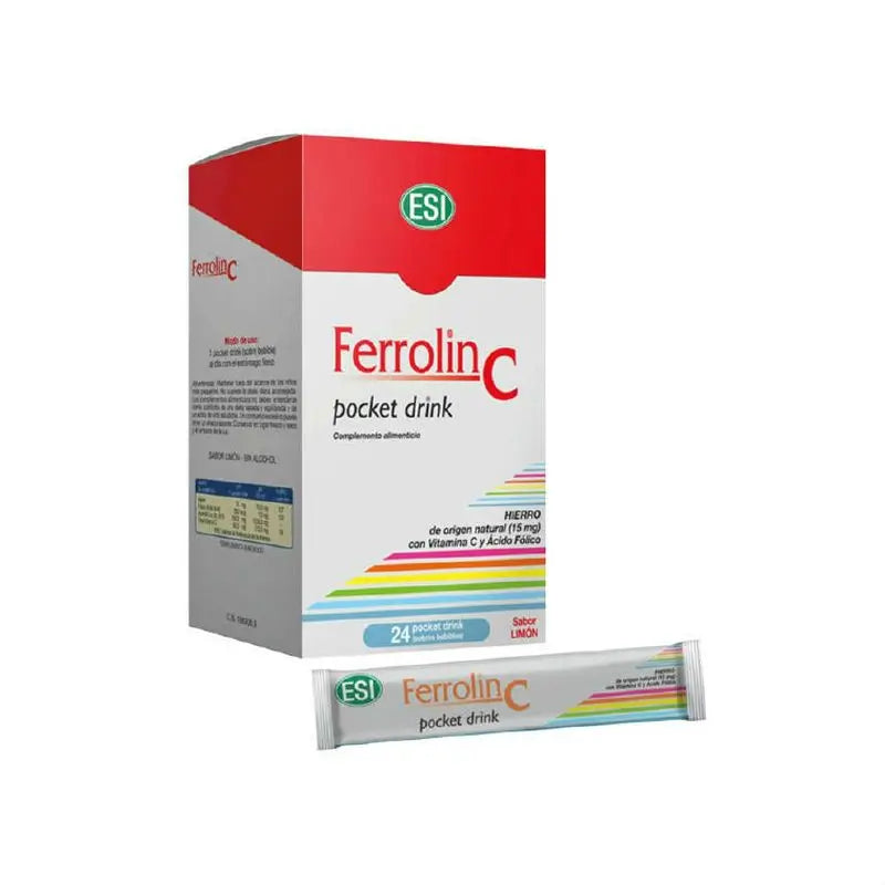 Trepatdiet Ferrolin C Pocket Drink , 24 sobres