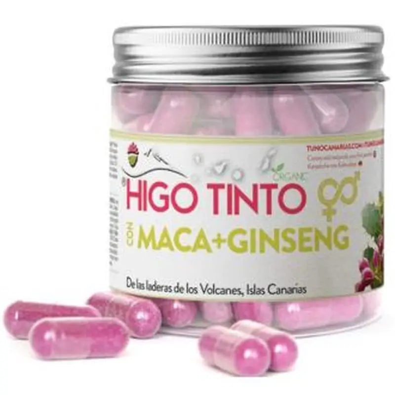 Tuno Canarias Higo Tinto Con Maca Y Ginseng 90 Cápsulas 