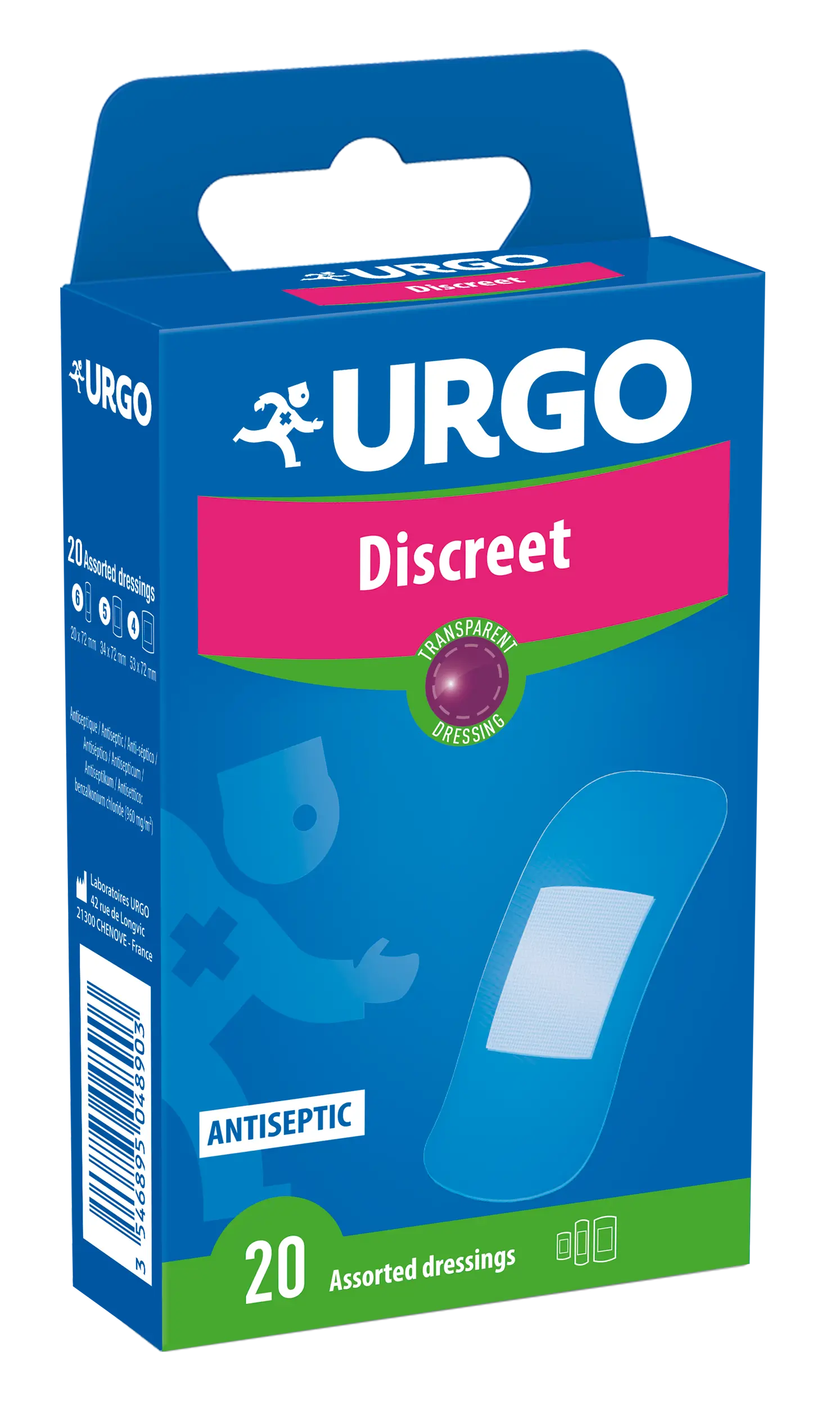 Urgo Discreet First Aid - 20 Dressings, 20 pieces