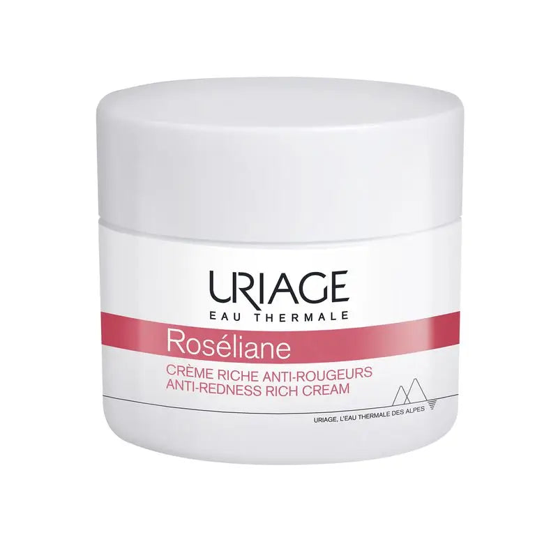 Uriage Roséliane Crema Rica Anti-Rojeces Piel Sensible, Con Rojeces, Rosácea E Hiperreactiva , 50 ml