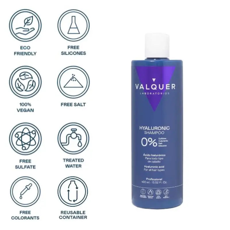 Valquer Hair Care Hyaluronic Acid Shampoo, 400 ml