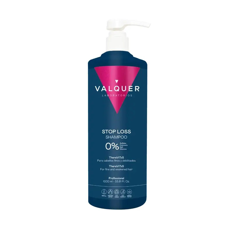 Valquer Hair Care Anti-Hair Loss Shampoo, Stop Loss, 1000 ml