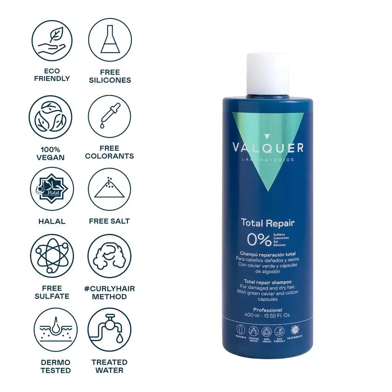 Valquer Hair Care Total Repair Shampoo, 400 ml