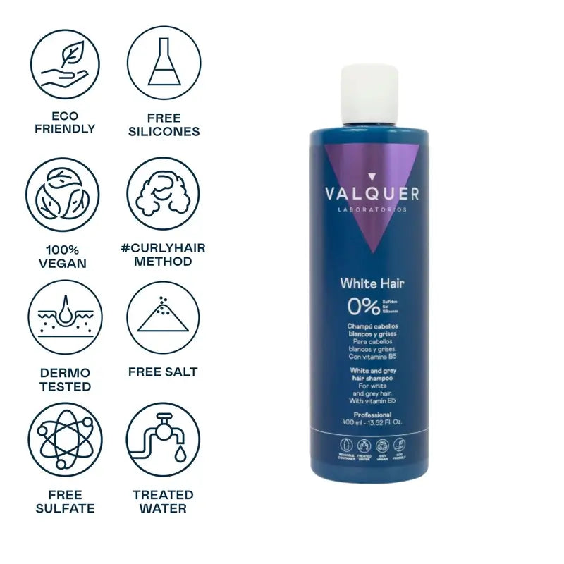 Valquer Hair Care Silver Platinum Shampoo, 400 ml