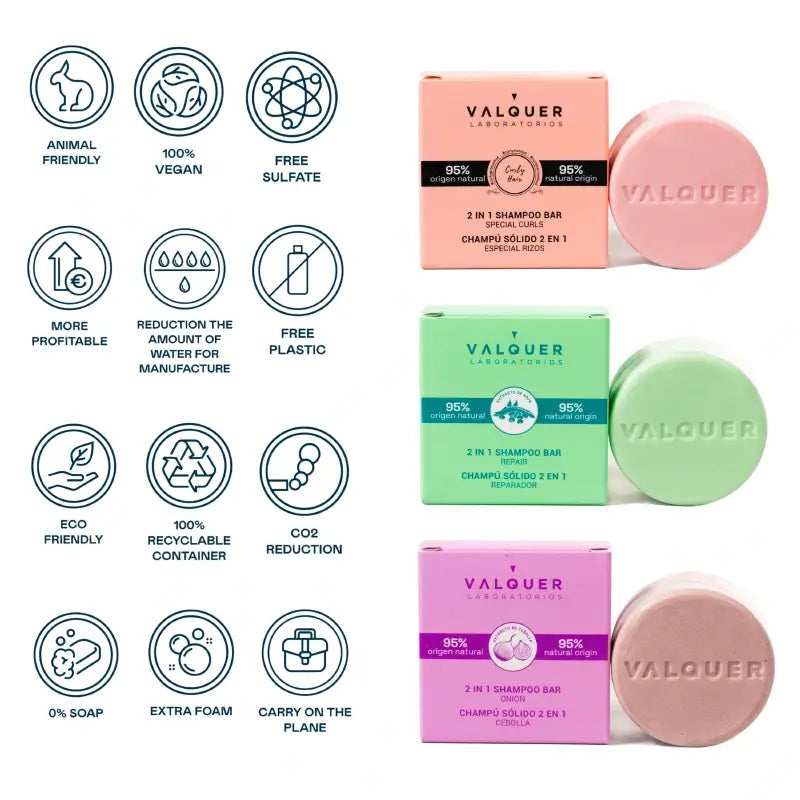 Valquer Hair Care 2 In 1 Repairing Solid Shampoo, 70 gr