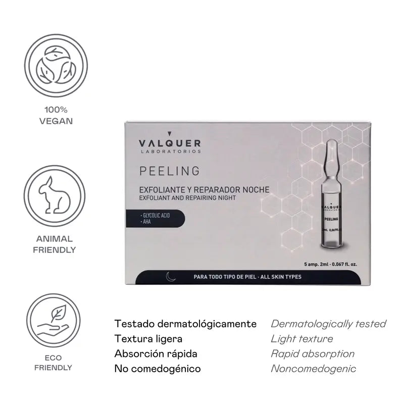 Valquer Skin Care Peeling Ampoules, 5 x 2 ml