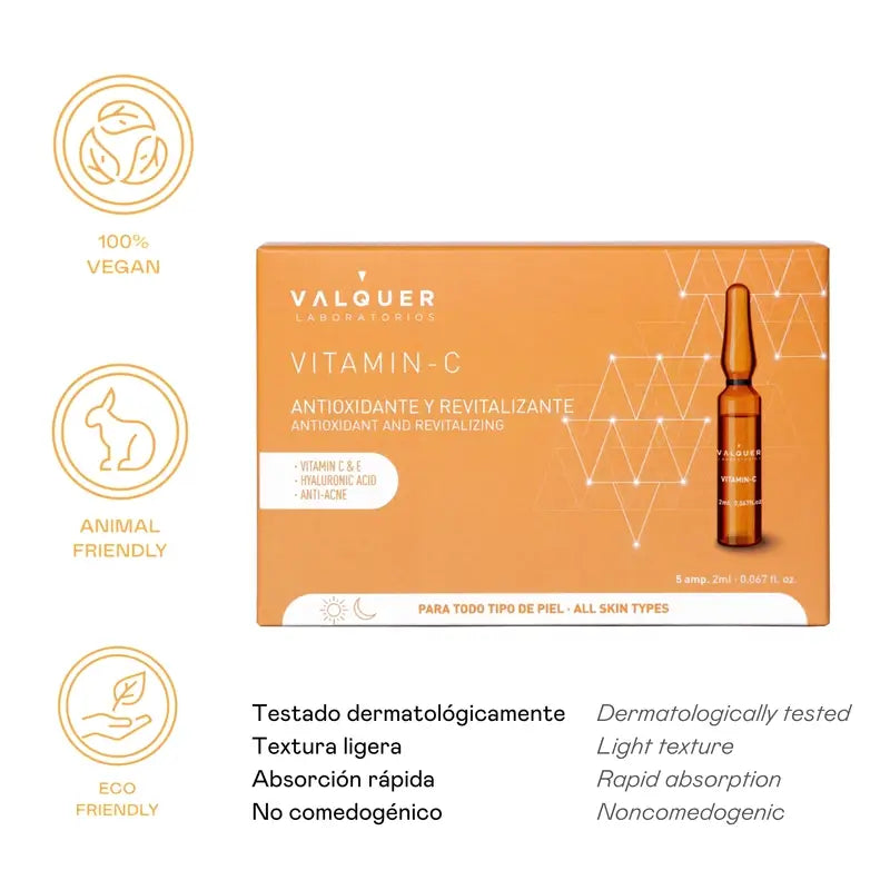 Valquer Skin Care Vitamin-C Ampoules, 5 x 2 ml