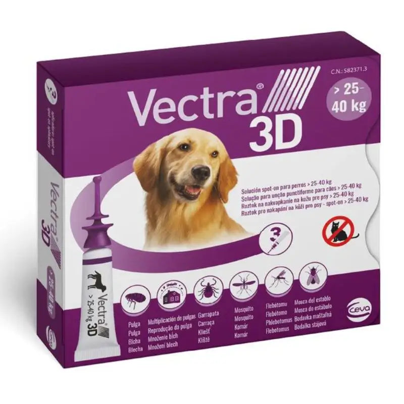 Vectra 3D Dog 25-40 kg, 3 Pipettes