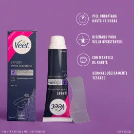 Veet Expert Depilatory Cream for Women, with Shea Butter, 100ml