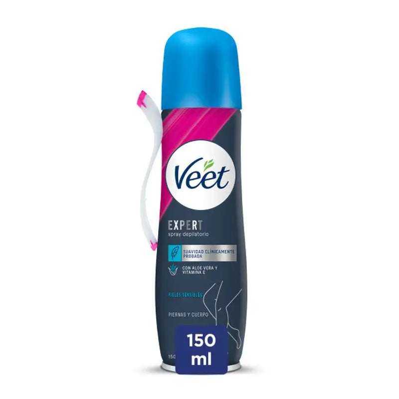 Veet Expert Depilatory Spray Body & Legs Sensitive Skin, 150Ml