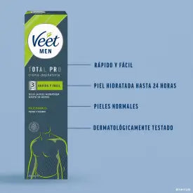 Veet Men Depilatory Cream Normal Skin, 200 Ml