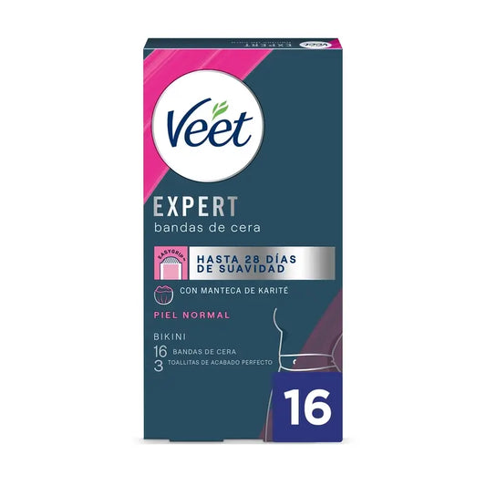 Veet Pure Pure Depilatory Cold Wax Strips, Hypoallergenic Wax Formula For Sensitive Skin, 16 Strips