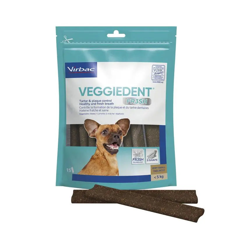 Virbac Veggiedent Fr3Sh Xs 1X15 unidades, snack para perros