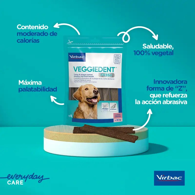 Virbac Veggiedent Fr3sh XS, Dental Snacks For Very Small Breed Dogs