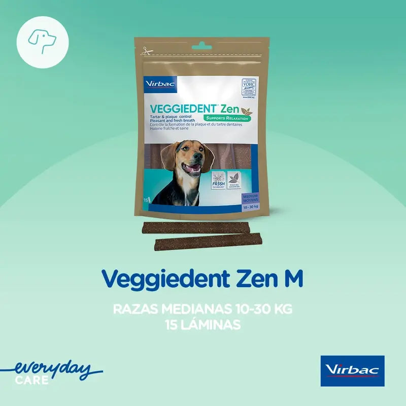 Virbac Veggiedent Zen M, Dental Snack for Medium Breed Dogs