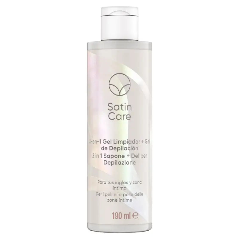 Venus Satin Care 2 in 1 cleansing gel + intimate area depilation, 190 Ml