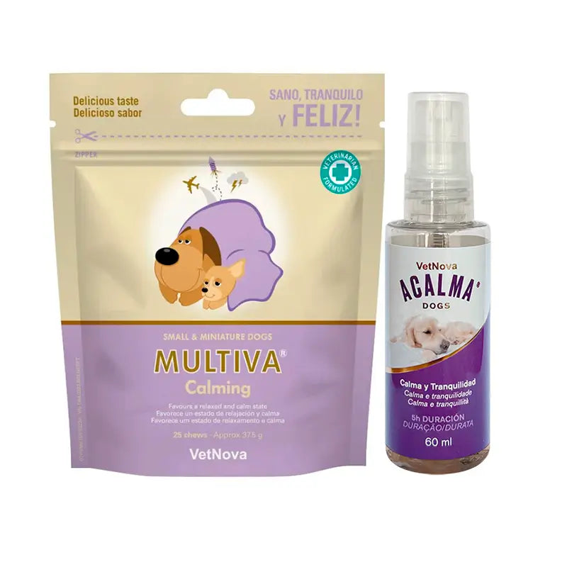 Vetnova Small Dog Pack, Multiva Calming + Acalma spray 60ml