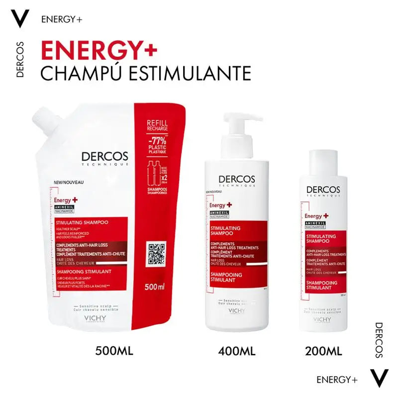 Vichy Dercos Ecorefill Energy+ Shampoo 500Ml