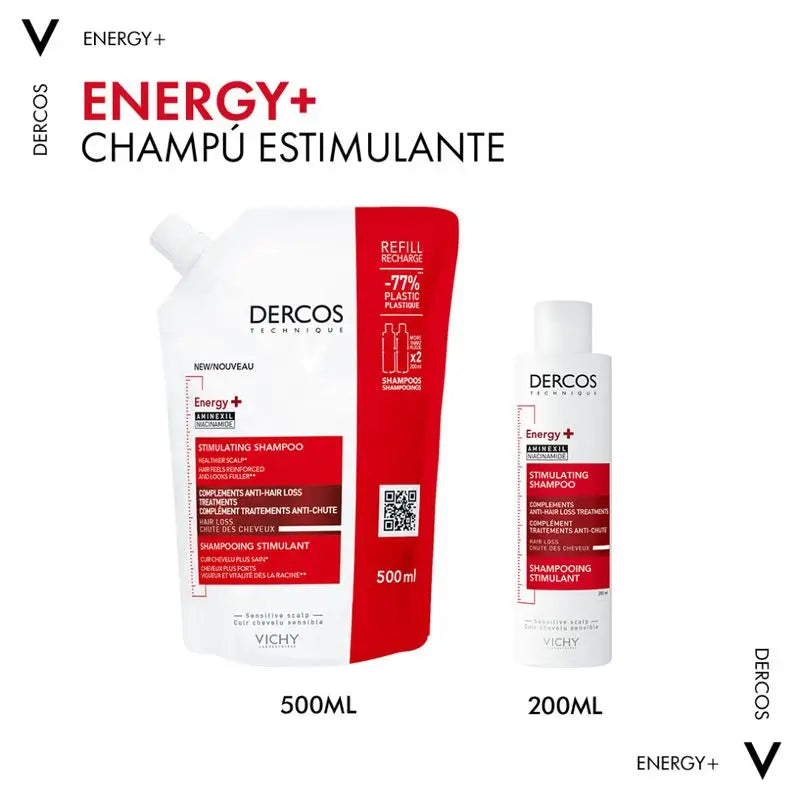 Vichy Dercos Ecorefill Energy+ Shampoo 500Ml